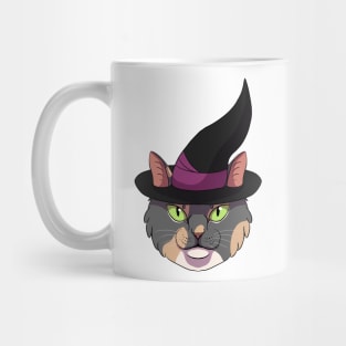 Light Calico Witch Cat Mug